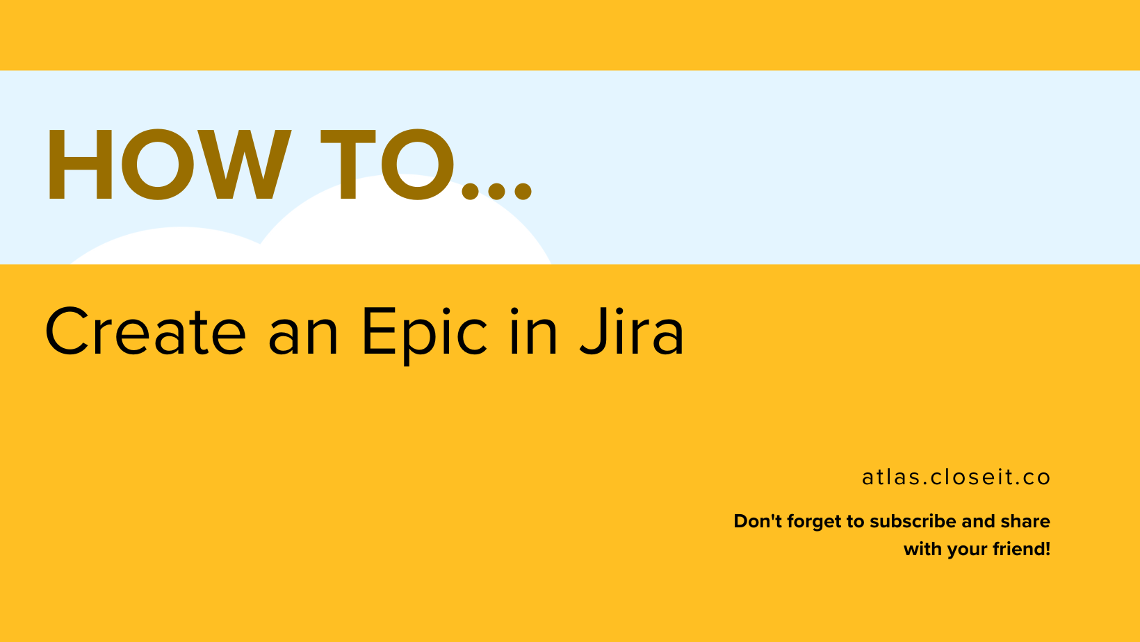 How to create an Epic in Jira preview