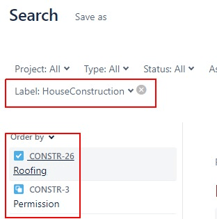 How to search by labels in Jira