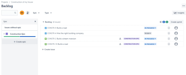 Back Log in Jira