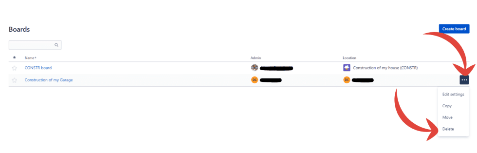 How to delete a Board in Jira