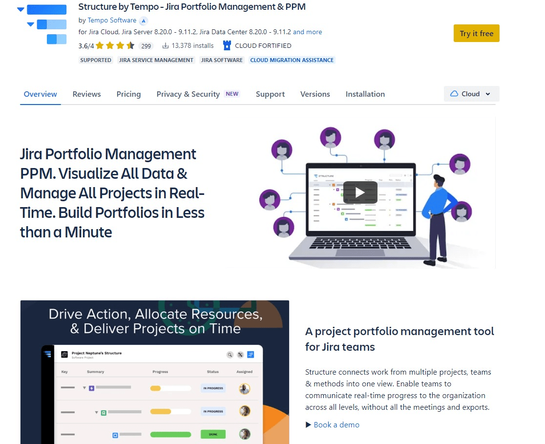 Structure byTempo - Jira Portfolio Management